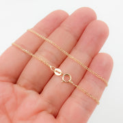 14K Solid Gold Wheat Chain Necklace
